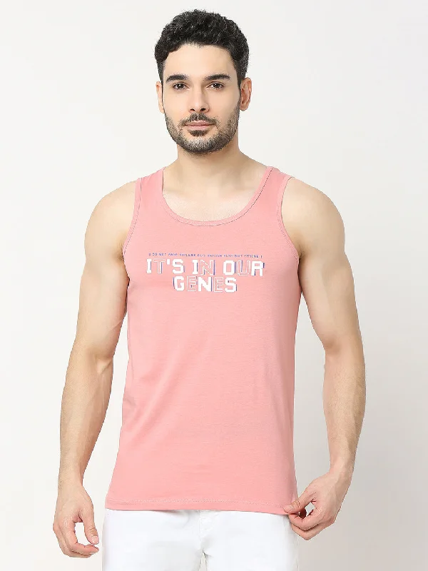 Underjeans by Spykar Men Premium Pink Fashion Vest