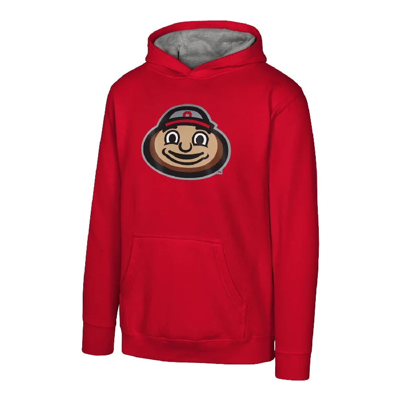 Ohio State Buckeyes Youth Brutus Scarlet Pullover Sweatshirt