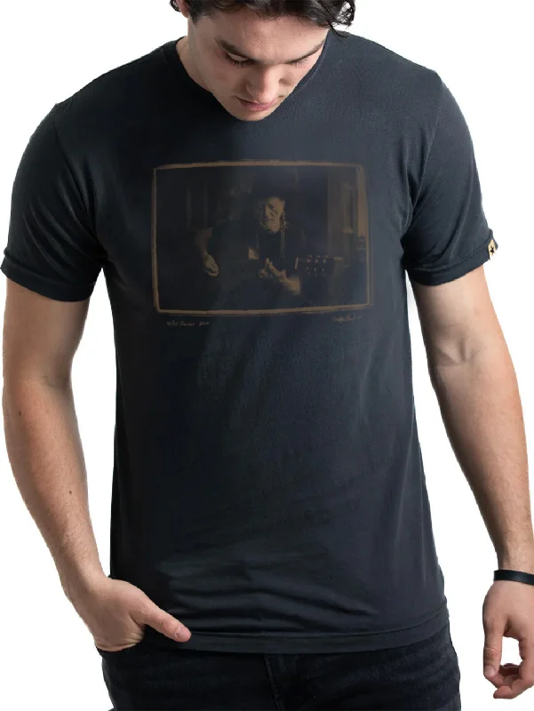 Willie Nelson Sepia Tee - Faded Black