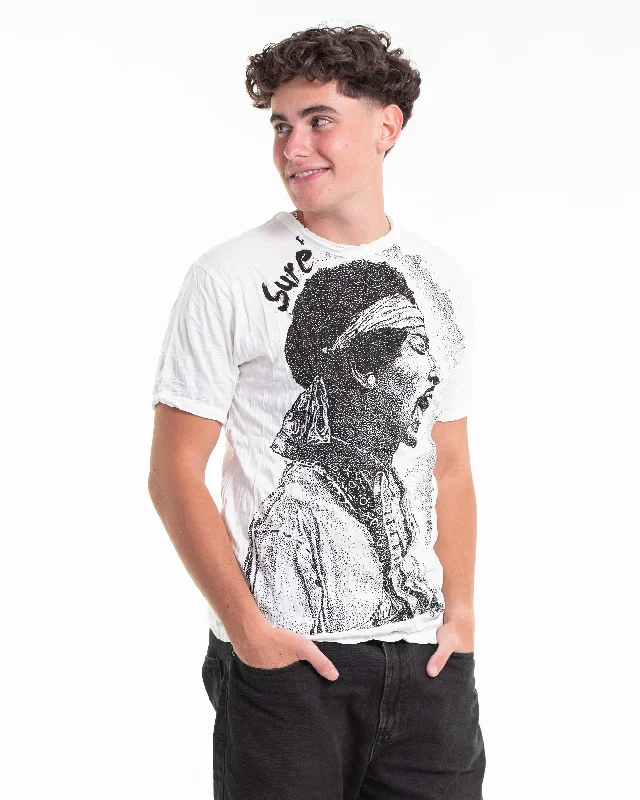 Mens Jimi Hendrix T-Shirt in White