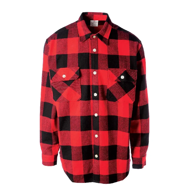 Extra Heavyweight Flannel Shirt- Red Plaid