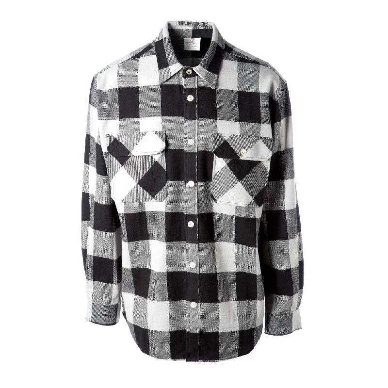 Extra Heavyweight Flannel Shirt- Grey Plaid