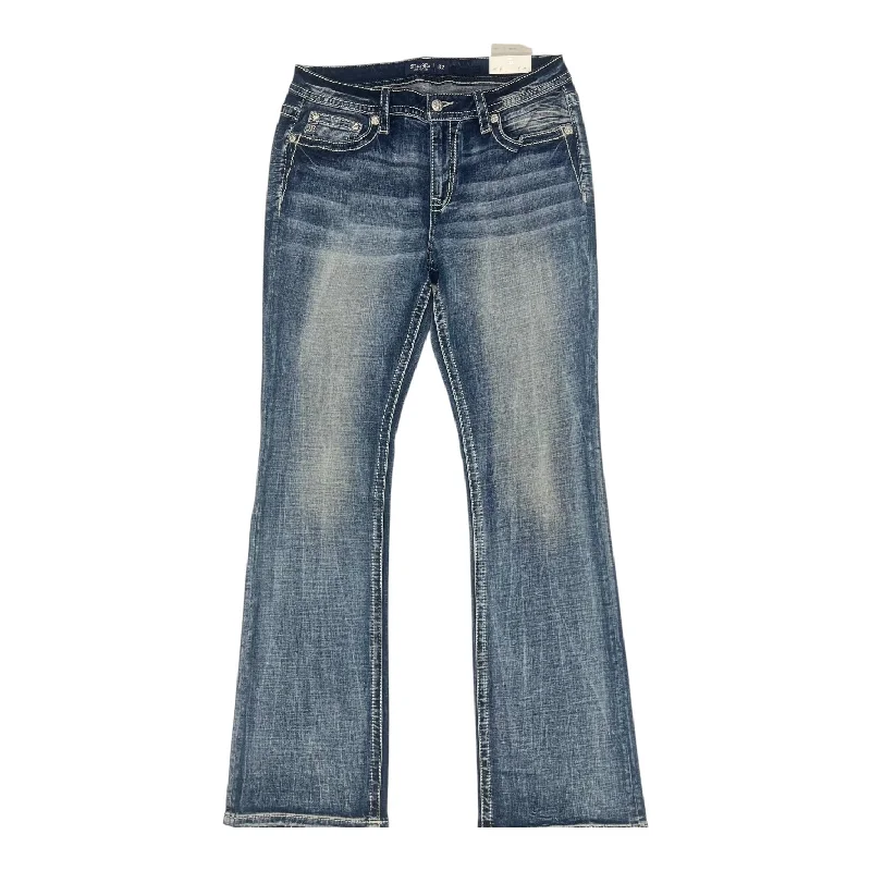 Jeans Boot Cut By Miss Me In Blue Denim, Size:14