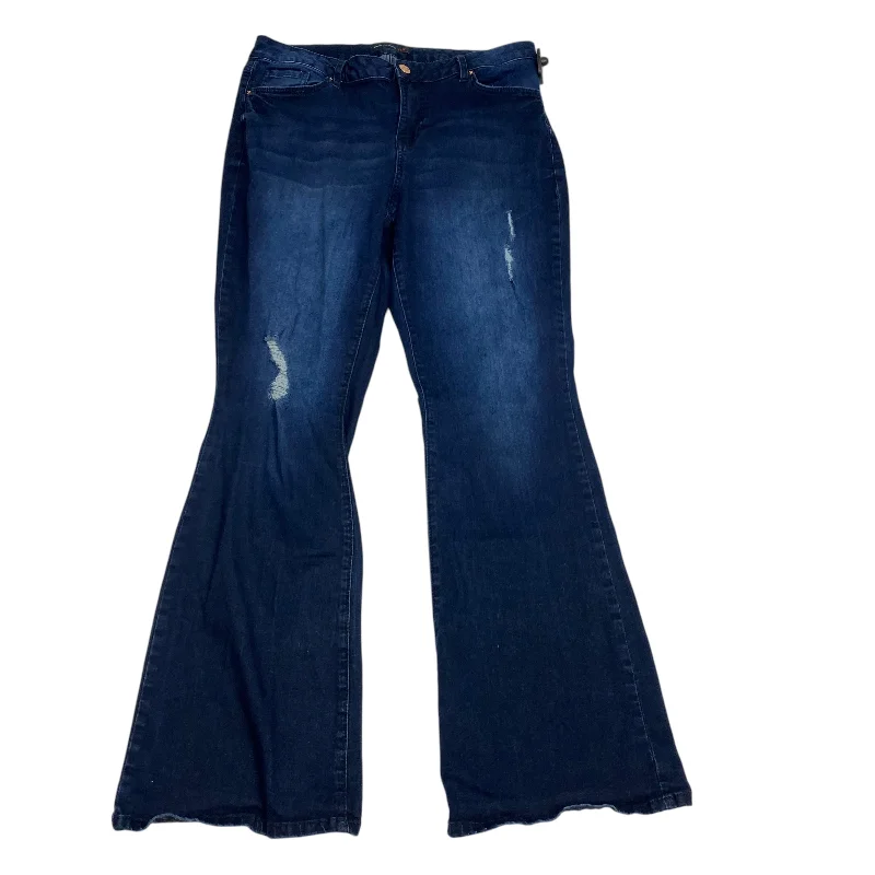 Jeans Boot Cut By Ymi In Blue Denim, Size: 16