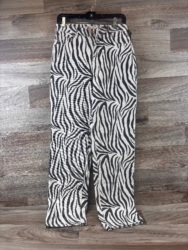 Jeans Boot Cut By Zara In Zebra Print, Size: 6