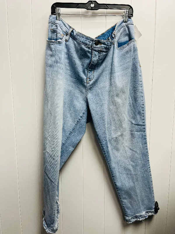 Jeans Cropped By Crown And Ivy In Blue Denim, Size: 22