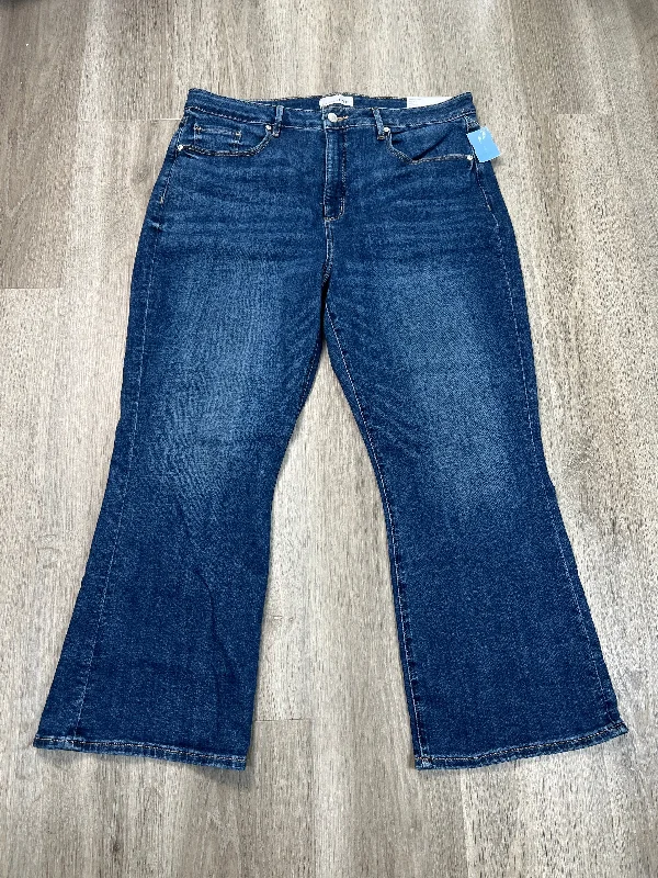 Jeans Cropped By Loft In Blue Denim, Size: 16