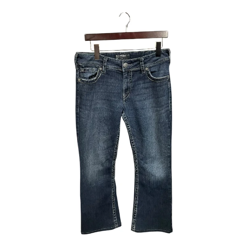 Jeans Flared By Silver In Blue Denim, Size: 8