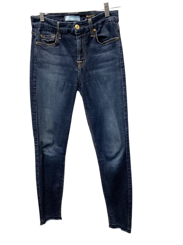 Jeans Skinny By 7 For All Mankind In Blue Denim, Size: 2