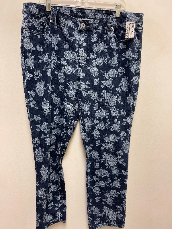 Jeans Skinny By Liz Claiborne In Blue Denim, Size: 18