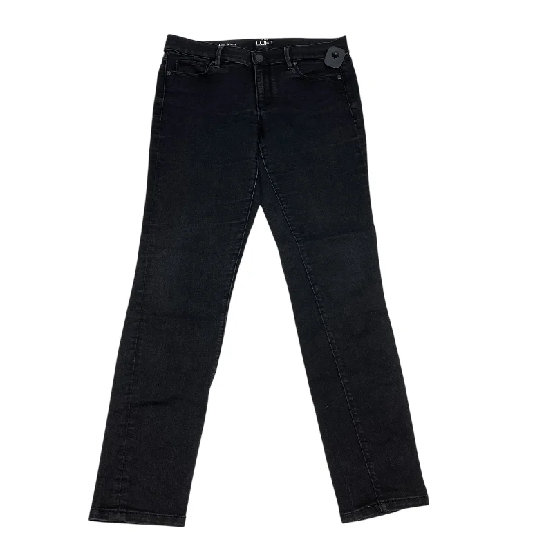 Jeans Skinny By Loft In Black Denim, Size: 8