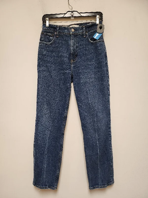 Jeans Straight By Abercrombie And Fitch In Blue Denim, Size: 4