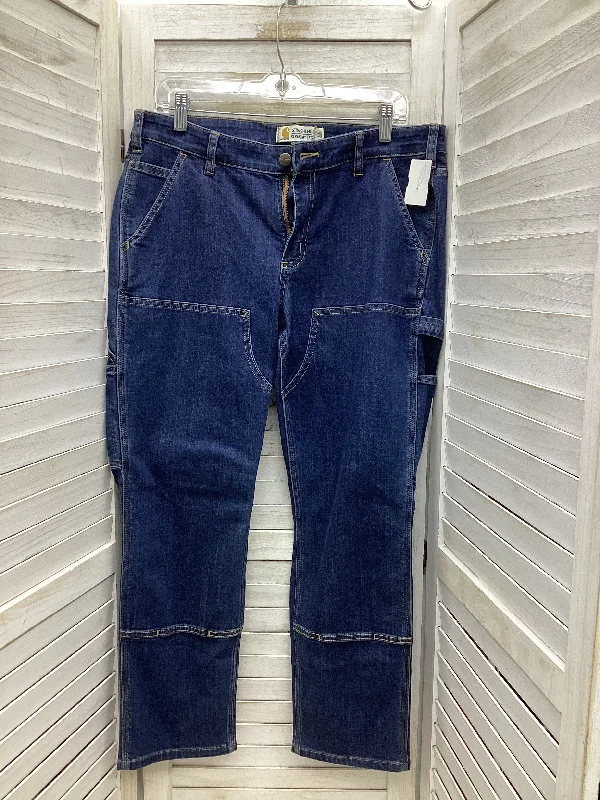 Jeans Straight By Carhartt In Blue Denim, Size: 12