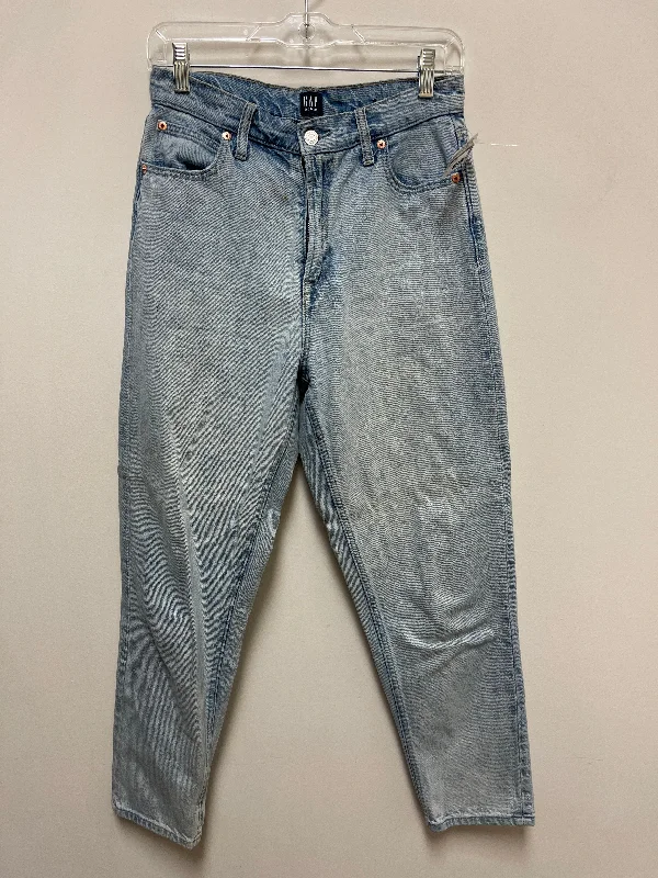 Jeans Straight By Gap In Blue Denim, Size: 4