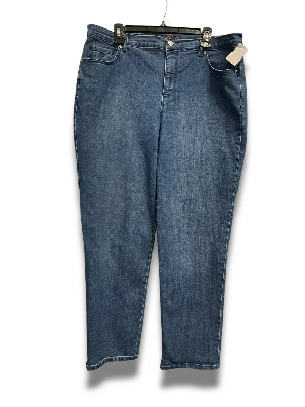 Jeans Straight By Gloria Vanderbilt In Blue, Size: 16