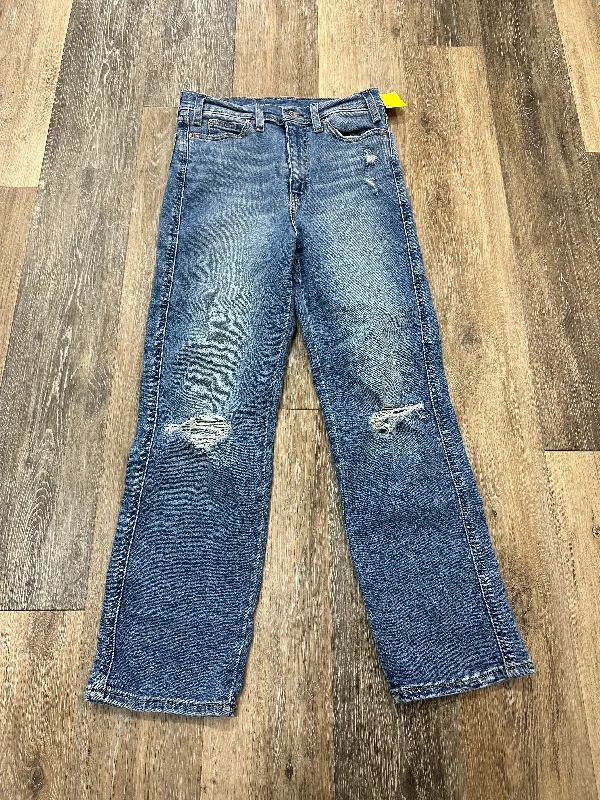 Jeans Straight By Levis In Blue Denim, Size: 4