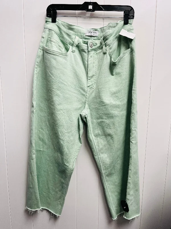 Jeans Straight By loveret In Green, Size: 16