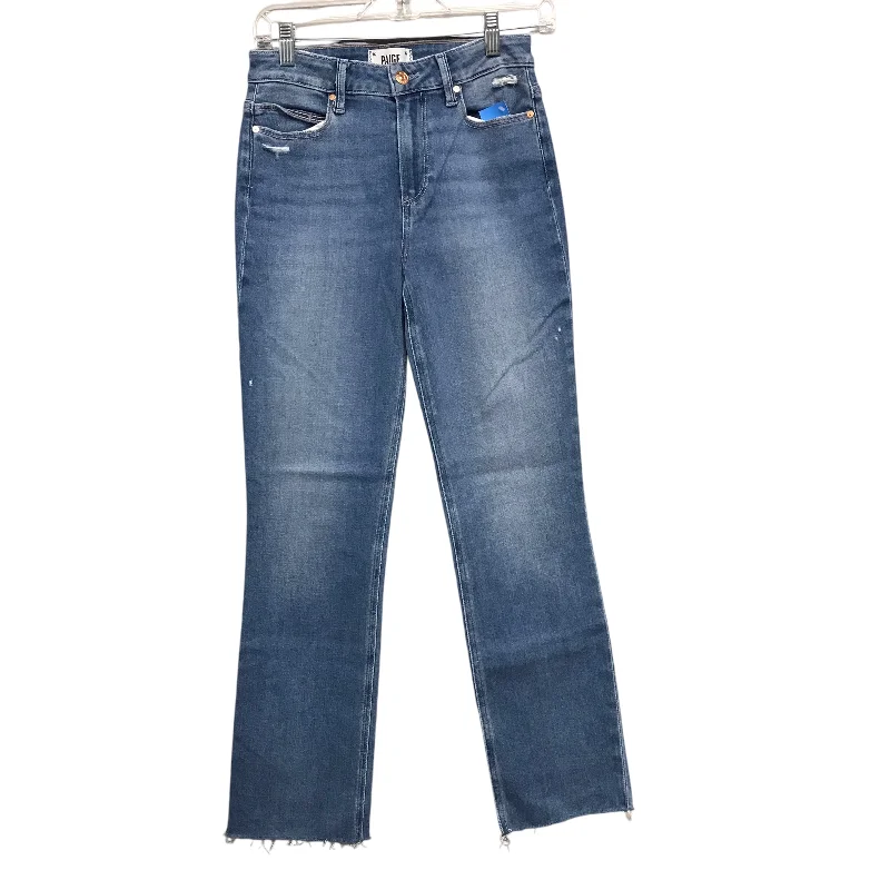 Jeans Straight By Paige In Blue Denim, Size:2