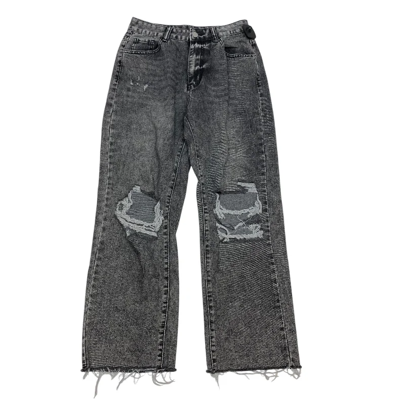 Jeans Straight By Shein In Grey Denim, Size: Mp