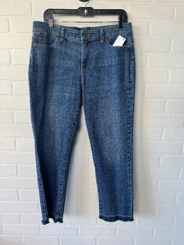 Jeans Straight By Talbots In Blue Denim, Size: 10